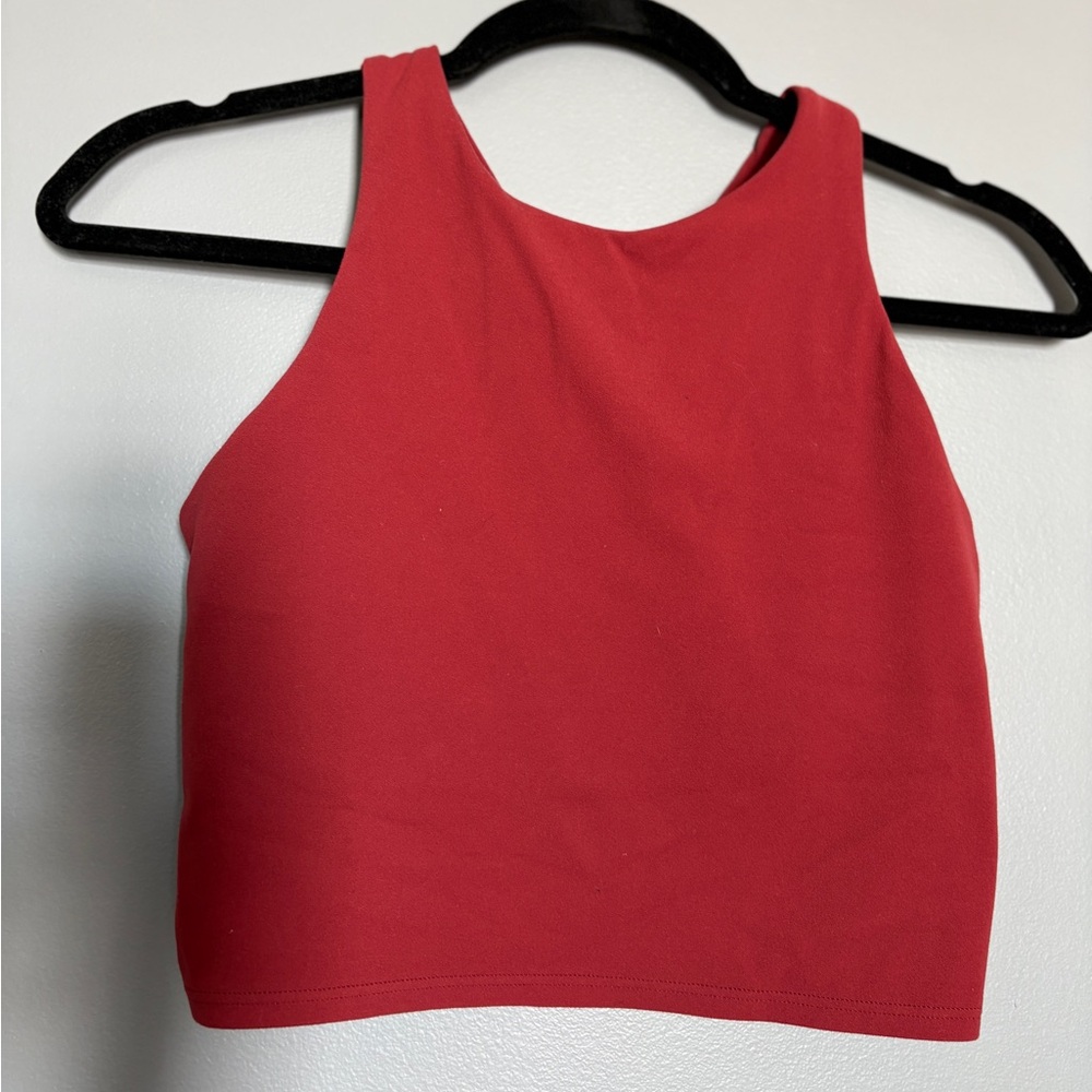 Burgundy Women's crop Top sport bra